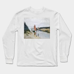 Entree du port de Trouville by Claude Monet Long Sleeve T-Shirt